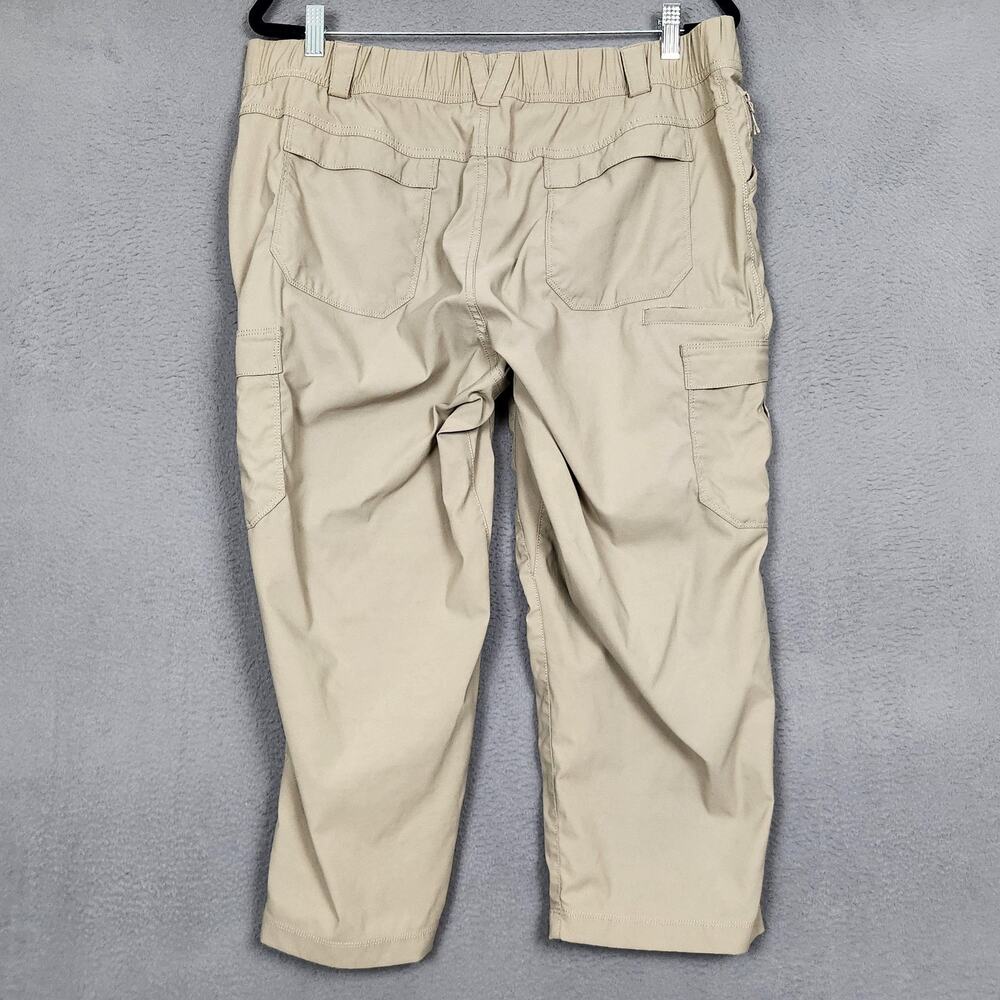 Duluth Trading Co Capri Pants Womens Plus 16W Beige Stretch Cargo Hiking - Picture 2 of 10